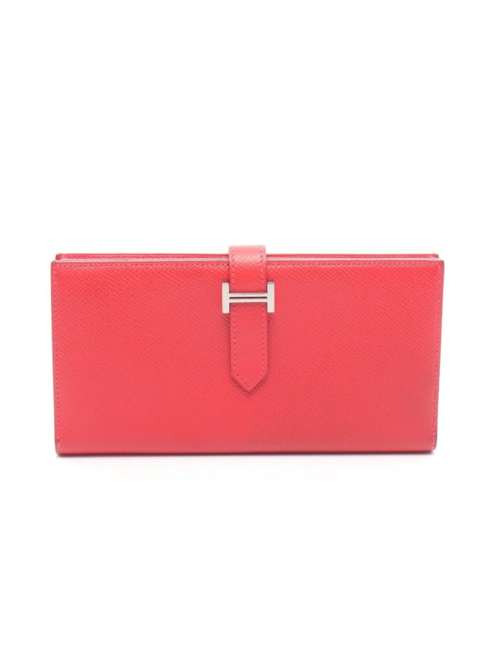 Hermes Bifold Wallet Bearn Soufflet Bougainvillea Leather